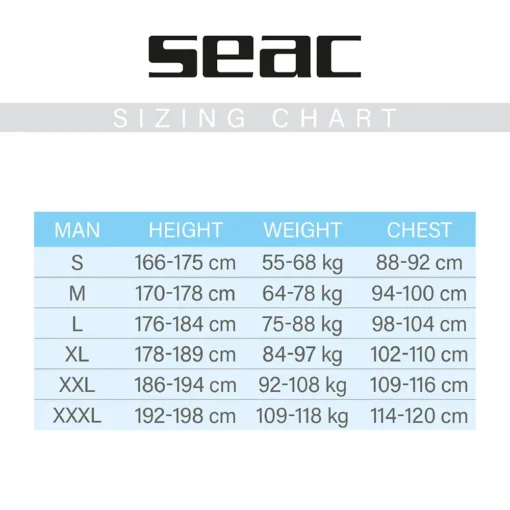 SEAC 2.5 Mm Vest -Dive Pro Sales seac 2.5 mm vest 1