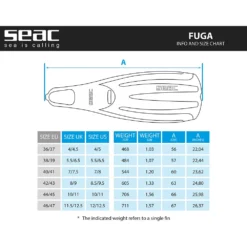 SEAC Fuga Fins -Dive Pro Sales seac fuga fins 7