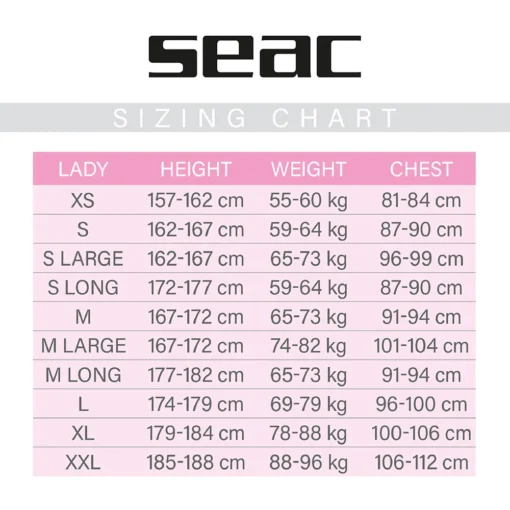 SEAC Space Woman 7 Mm -Dive Pro Sales seac space woman 7 mm 7